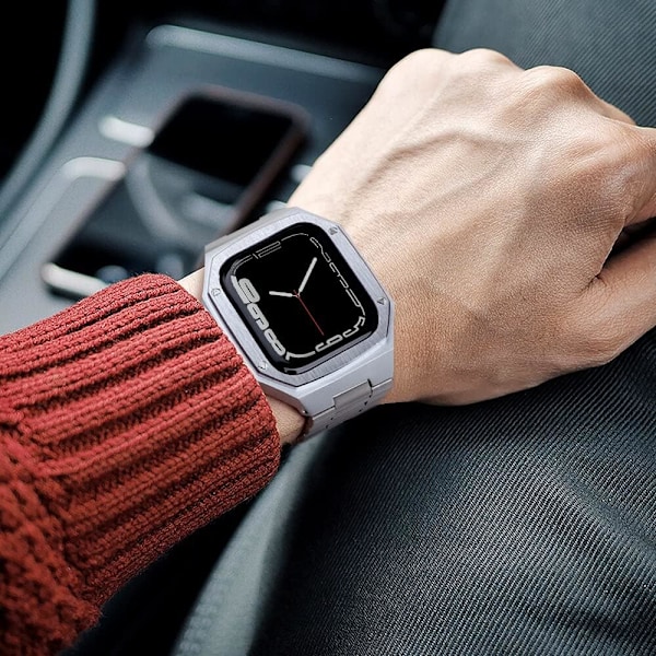 Metallmodifieringssats rem + fodral för Apple