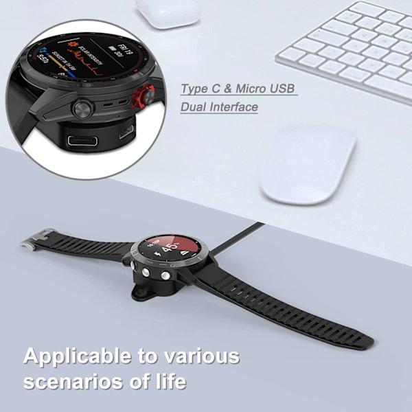 Laddningsdocka Adapter för Garmin Watch med typ C