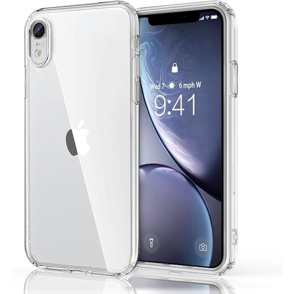 Transparent Skal för iPhone XR 6.1-Ih, Icke-gulnande Anti-Repor Slimmad Stötsäker Skyddande Bumper Skal för iPhone XR Skal (Transparent) Transparent