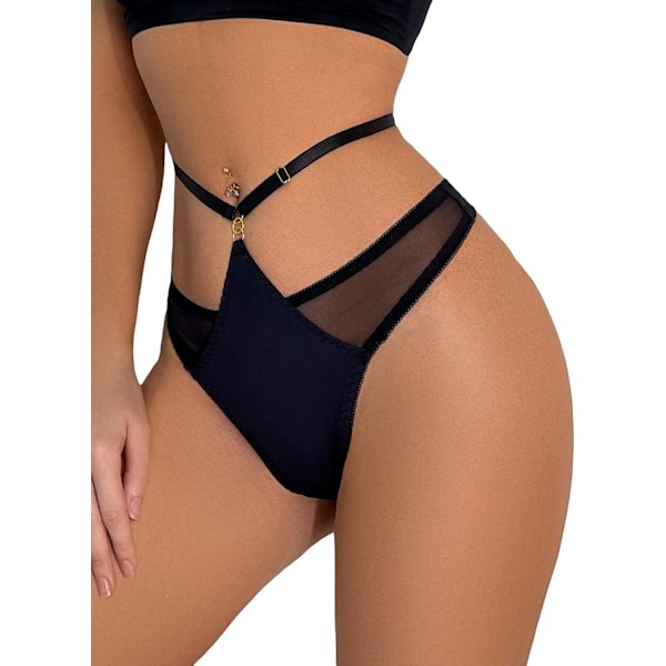 Kvinners sexy utskårne mesh undertøy truser