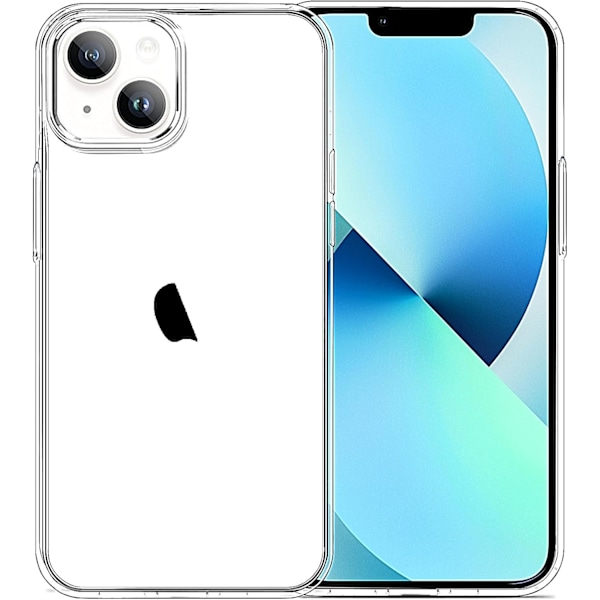 iPhone 13 kuori kirkas, läpinäkyvä pehmeä iskunkestävä suojaava ohut puhelinpuskuri puhelinkuoret iPhone 13:lle kirkas