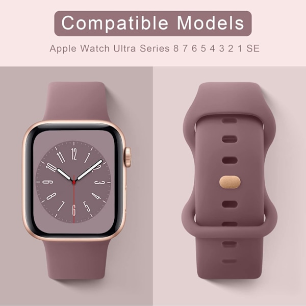 Flydende silikonebånd Kompatibel med Apple Watch Band 38mm 40mm 41mm