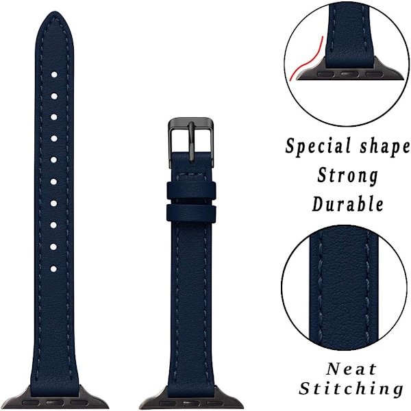 Smala læderremme, der er kompatible med Apple Watch Band 38 mm