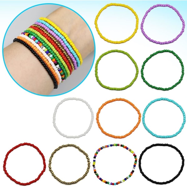 Vit färg 3 mm fröpärlor (3600 st/100 gram) - Glas Craft Beads