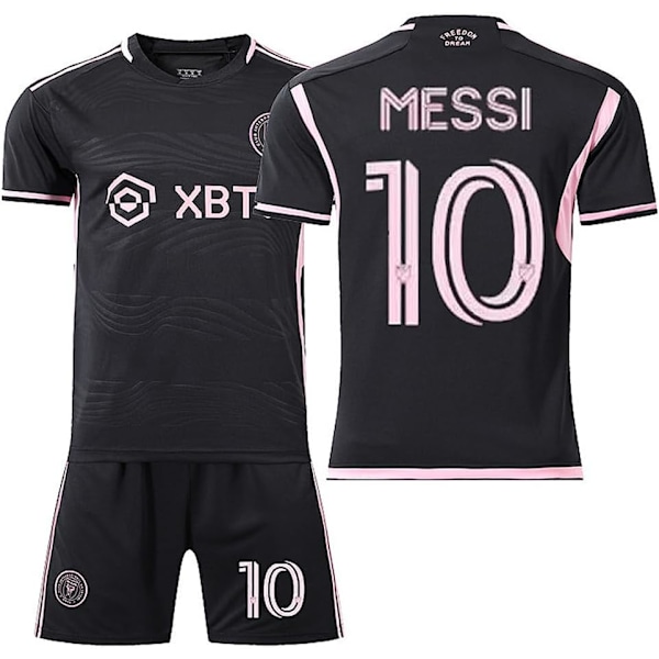 Miami 23/24 Messi #10 tröja kläder fotbollskläder hem/utomhus kortärmad skjorta och shorts strumpor set pojkar för vuxna barn