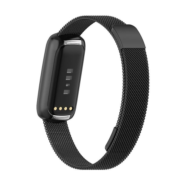 Ersättning Rem i Rostfritt Stål Magnetisk Milan Fashion Armband för Fitbit Luxe black