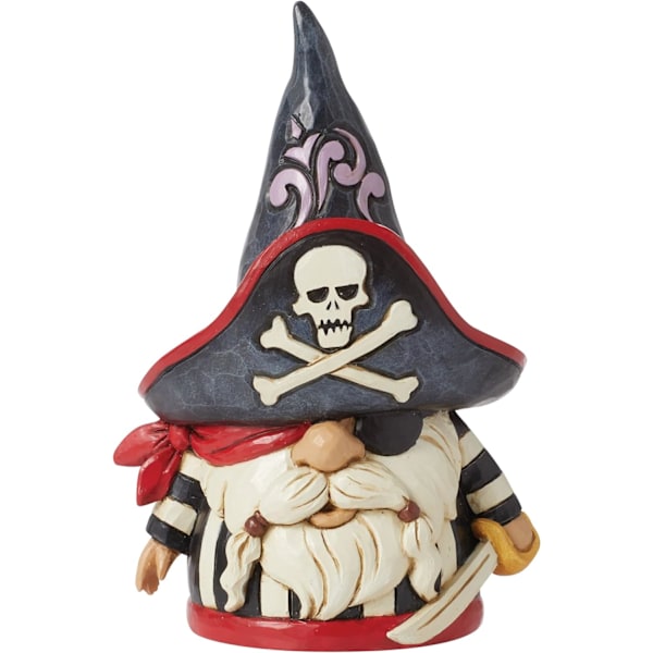 Enesco Jim Shore Heartwood Creek     Pirate Gnome Captain Patch Figurine- Stone Resin Hand Painted Crafted Collectible Gnomes