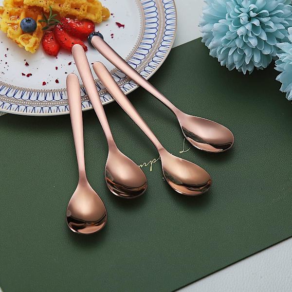 Rose Gold teskedar (6 stk.) - rustfrie kaffeskeer