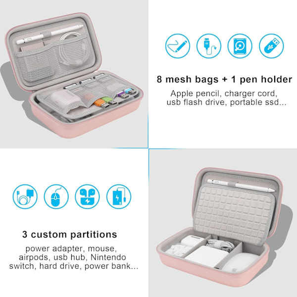 Hårde reiseladdere Organizer Universal Small Electronic