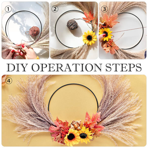 Blomsterkrans Makraméringar för DIY Dekor - 6 Tum