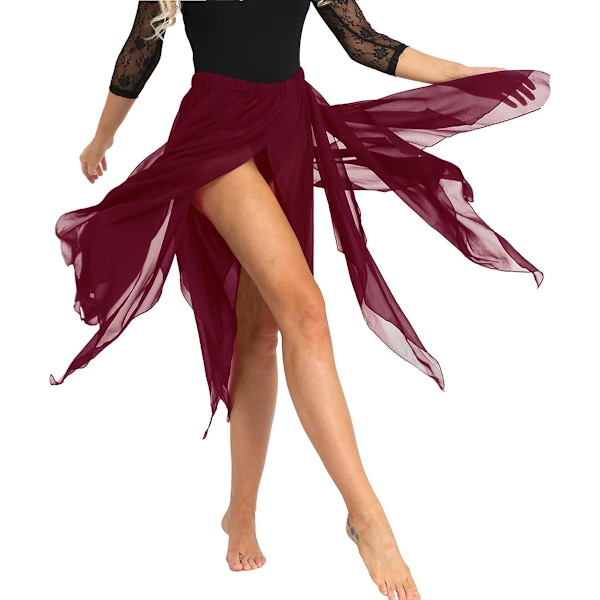 Kvinners Chiffon Hi-Low Lang Dansekjole Lyriske Dansekostymer