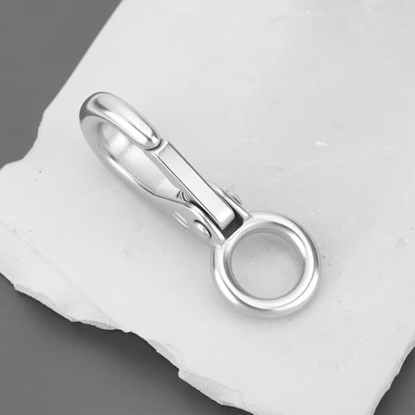 2 stk. Størrelse 0 55 mm Quick Release Snap Hook med 10 mm Fast Øje 304 Rustfrit Stål