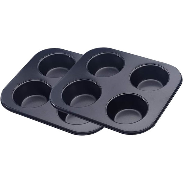 4 kopper store muffinsforme/bakker, non-stick muffinsforme