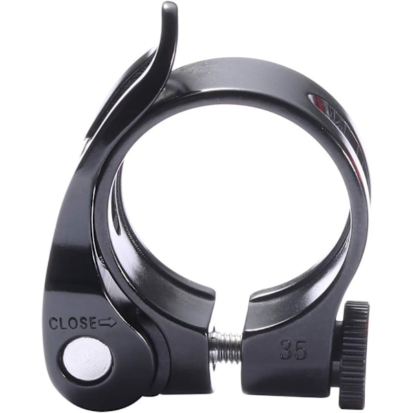 Hurtigudløsning Cykelsadelpind Klemme - 34,9mm i Elegant Sort