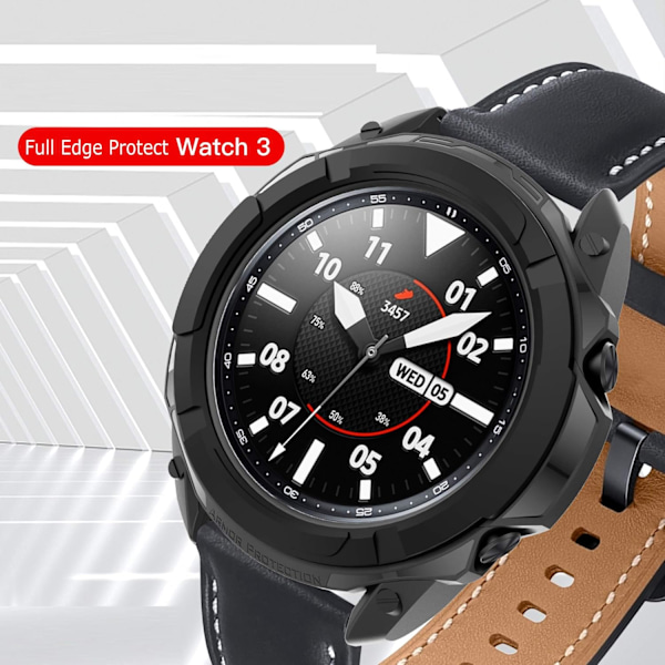 Kompatibel med Samsung Galaxy Watch 3 41mm 45mm Fodral TPU Full Edge