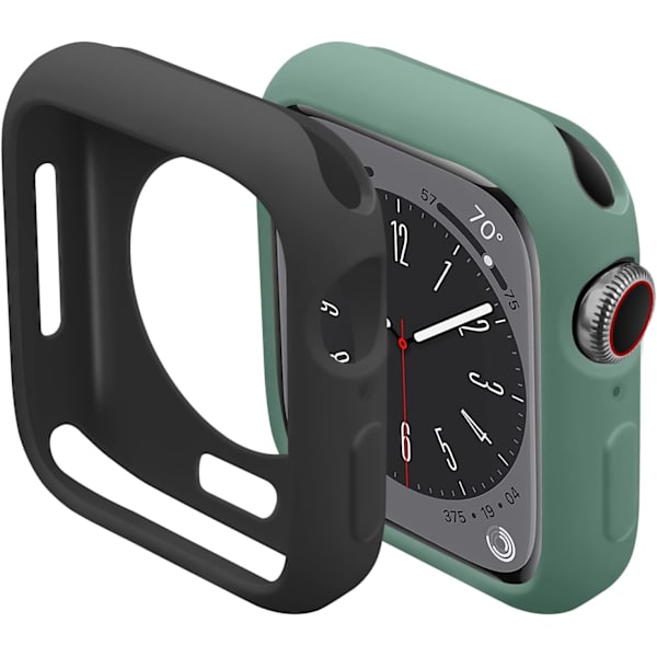 2-pak mykt etui for Apple Watch Series 8 7 SE 6 5 4 40 mm