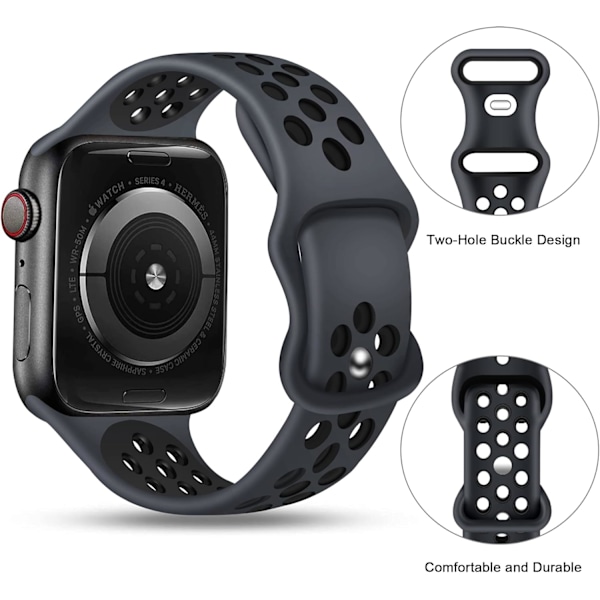 Sportband kompatibel med Apple Watch Band 49mm 45mm 44mm