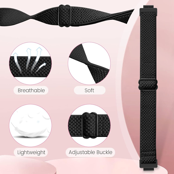 Elastiskt armband för Fitbit Inspire/Inspire 2 - Mjukt nylon som andas