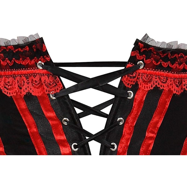 Plus Size Korsetter för Kvinnor Svart Bustier Lingerie för Halloween Kostym Klänning