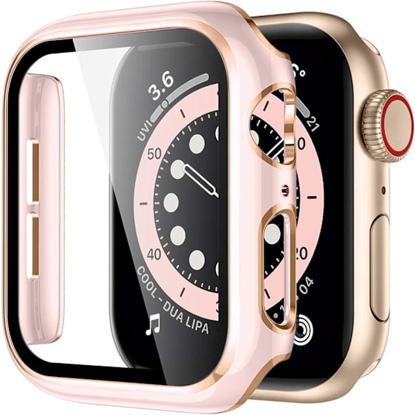 PC-fodral + Härdat glasskydd som är kompatibelt med Apple Watch