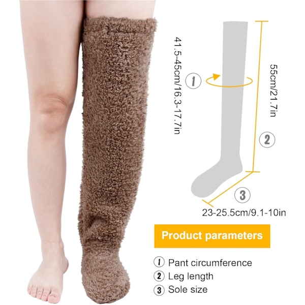 Over Knee Fuzzy Lange Benvarmere til Kvinder