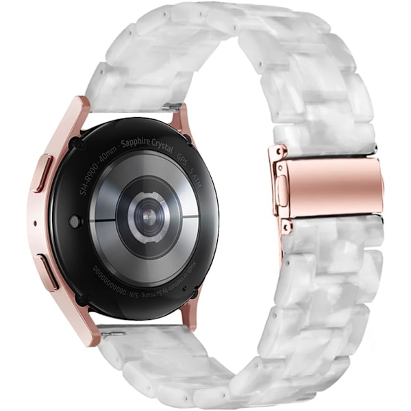 Resinband kompatibel med Galaxy Watch 7 FE 6 5 40mm 44mm/Pro 45mm, Galaxy Watch 4 40/44mm, Galaxy Active 2 40/44mm, 20mm band för Galaxy Watch