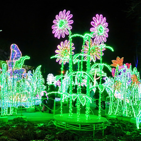 St. Patricks Day Lyskæde Udendørs, 50 LED 16 FT Shamrocks Dekorative Grønne Bladlys Batteridrevet, 8 Lystilstande & Timer, Grøn