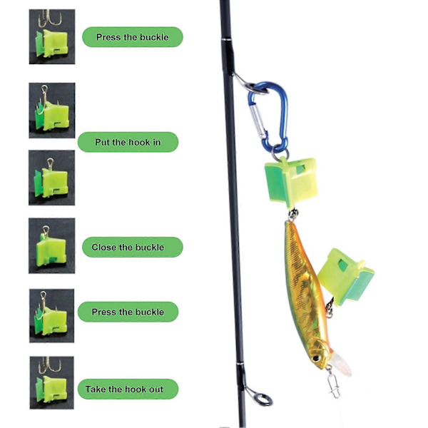 10/30 st Treble Hook-skydd med Snap-design, Anti-stick Plastskydd för Bete, Fiske, Fisketillbehör