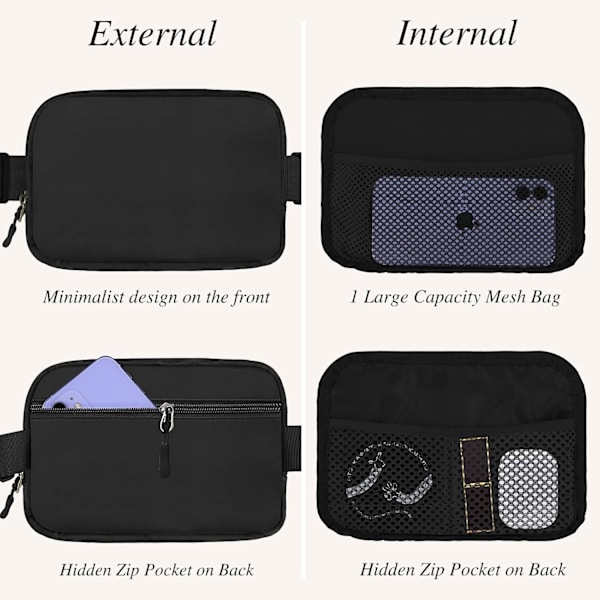 Bältesväskor för kvinnor män - Bältesväska för kvinnor - Bältesväska Crossbody-väskor -