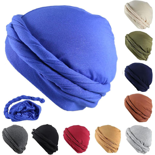 Halo Turban Durag för män, Svarta Turban Herr Halo Headwraps