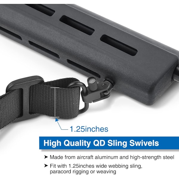 Sling Swivel Mounts för tvåpunktsremmar (2/4PCS)