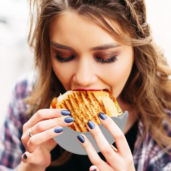 4 stk. sammenklappelige burgerholdere - justerbare og genanvendelige burgerklemmer