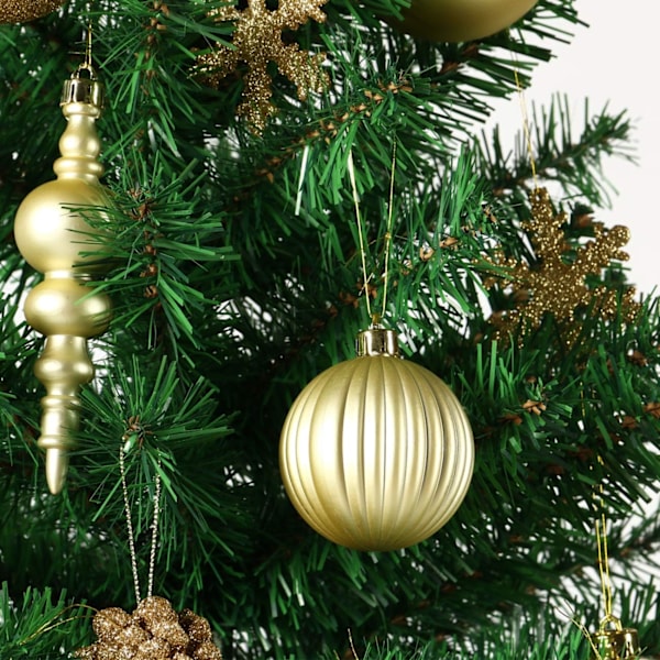 60st Guld Julgranskulor Ornament Set Osplitterbar Jul Bling-Bling