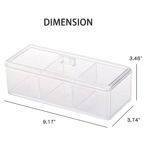 Firkant beholder dispenser - Organizer med lås