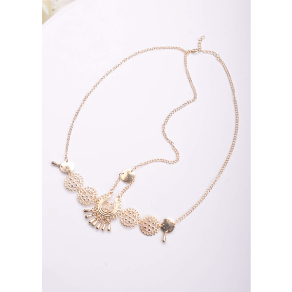 HMetal Chain Jewelry Headband Head Hair Band Tassels Pearl