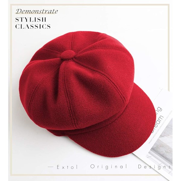 Damer Beret Newsboy Hat Fransk Uld Cap Klassisk Efterår Forår Vinter