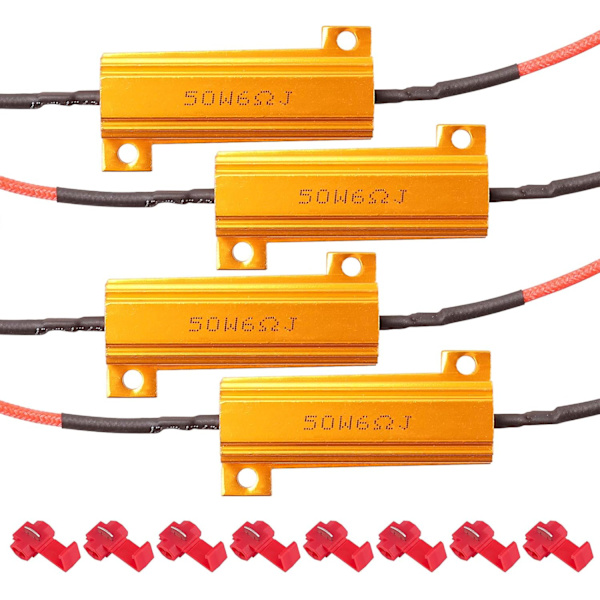 4 st 50W 6Ohm LED-belastningsmotstånd Blinkersreläadapter