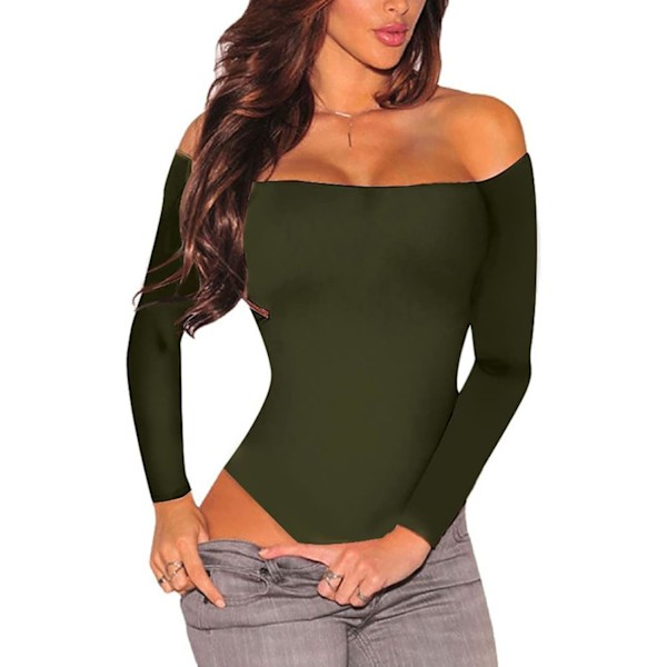 Dame Langærmet Body Off Shoulder Leotard Jumpsuits Rompers Toppe