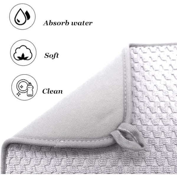 2 sæt mikrofiber tørremåtter