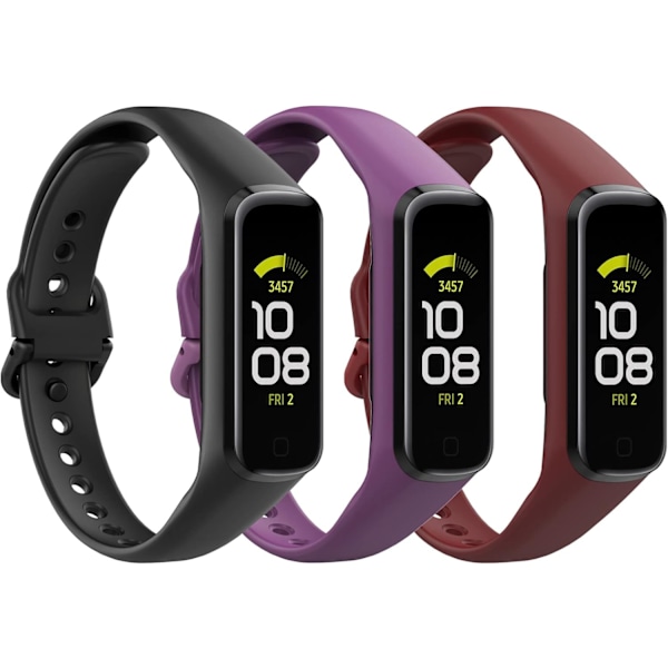 3PACK klocka kompatibel med Galaxy Fit 2, Soft TPE