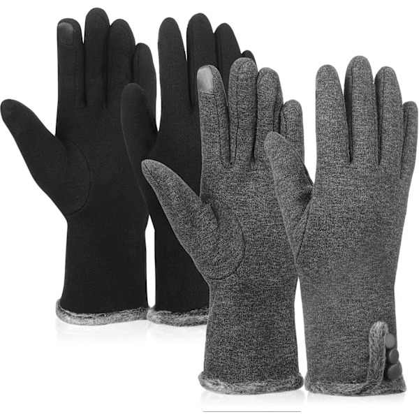 2 par kvinders touch screen vinterhandsker - sms-handsker