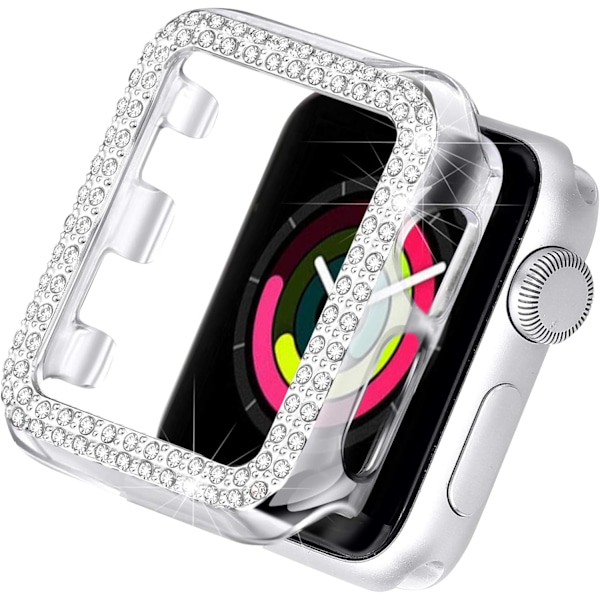 Bling-etui kompatibelt med Apple Watch 38 mm, fuld dækning