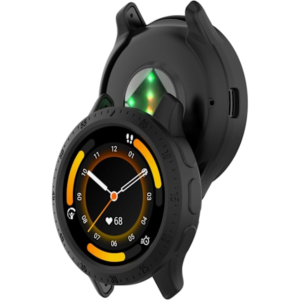 Kompatibel med Garmin Venu3s TPU Beskyttelsesdeksel, Smartklokke Beskyttelsesdeksel Skall Myke og Holdbare Klokketilbehør (Svart) Svart