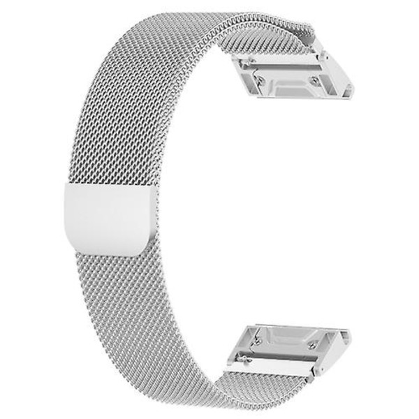 Til Garmin Fenix ​​5x Milanese Watch Band LGP Silver