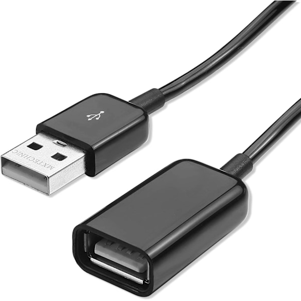 2 fot USB-kabel förlängningsadapter spiral USB-kabel hane