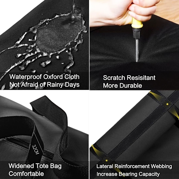 2-pack 180L stora förvaringspåsar - Vattentät
