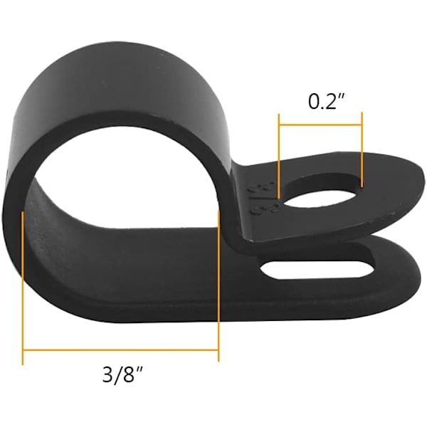Kabelklemme R-type Kabelklemme Trådklemme 3/8\" nylon