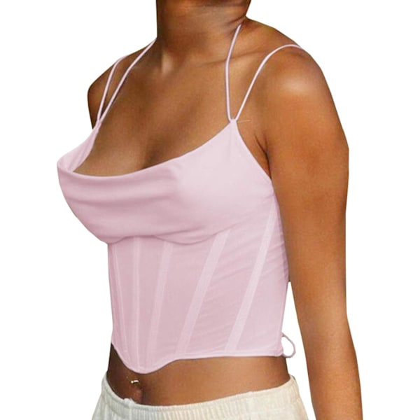 Kvinde Sexet Stropløs Bustier Mesh Åben Ryg Bonet Korset Crop Top