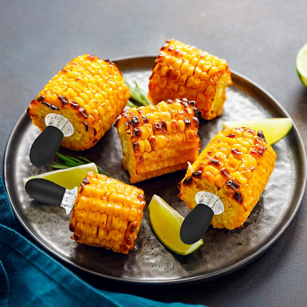 Majsholdere i rustfrit stål - 10 stk/5 par til BBQ