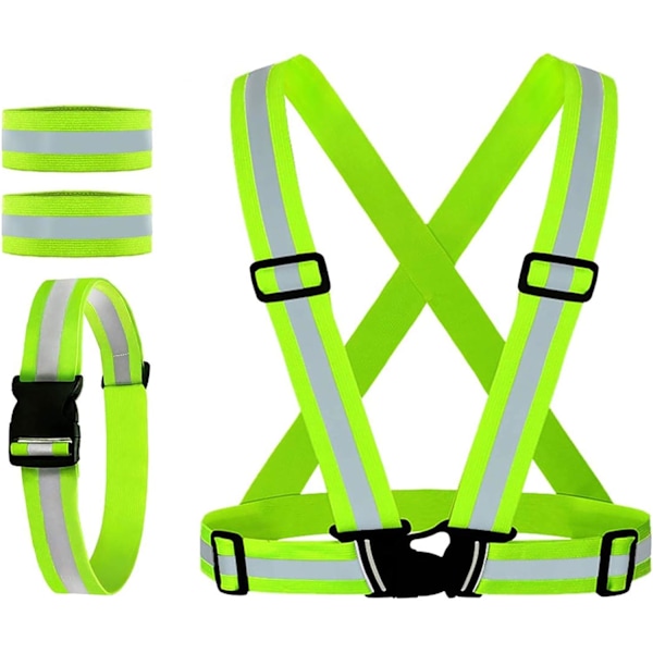 Reflective Vest - Glow Belt with 2Pack Reflector Armbands, High Visibility